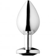 Sinful Black Jewel Metal Butt Plug Medium