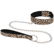 baseks Leopard Collar With Chain - 24886