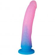 baseks Gradient Glitter Large Blue Dildo 8.9 inches