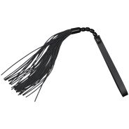 Sex & Mischief Faux Leather Noir Whip Flogger 45.5 cm