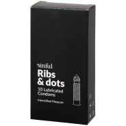 Sinful Ribs & Dots Condoms 10 pcs