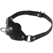 Black Label Super Leather Ball Gag With O-Ring