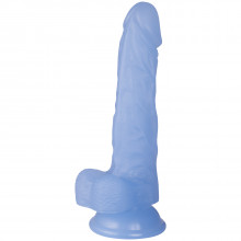 baseks Jellies Realistic Small Blue Dildo with Suction Cup 7.9 inches