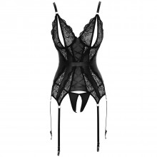 Cottelli Lace Crotchless Corsage Set