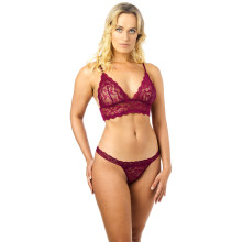 NORTIE Bay Leaf Bordeaux Bra and Thong Set