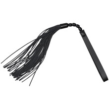 Sex & Mischief Faux Leather Noir Whip Flogger 45.5 cm
