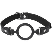 obaie Imitation Leather Silicone O-ring Gag