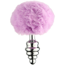 Alive BDSM Line Metal Anal Purple Fluffy Twist Plug M