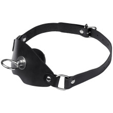 Black Label Super Leather Ball Gag With O-Ring