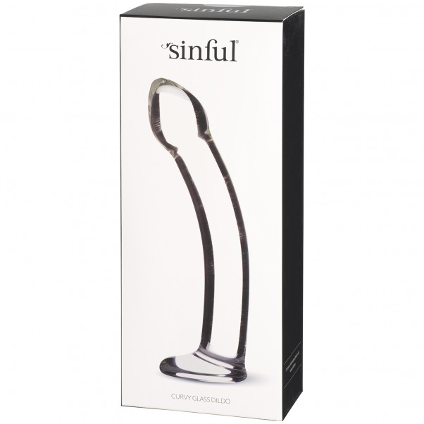 Sinful Curvy Clear Glass Dildo 90