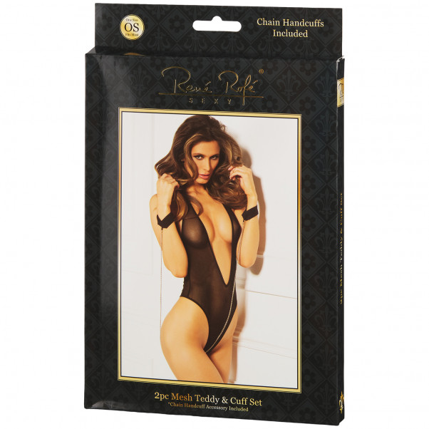 René Rofé Mesh Teddy and Cuffs Set 90