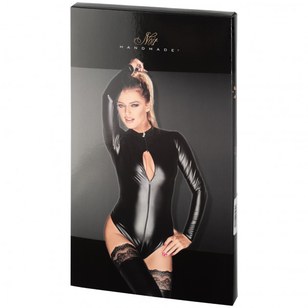 Noir Handmade Monarch Bodystocking with Zipper  90