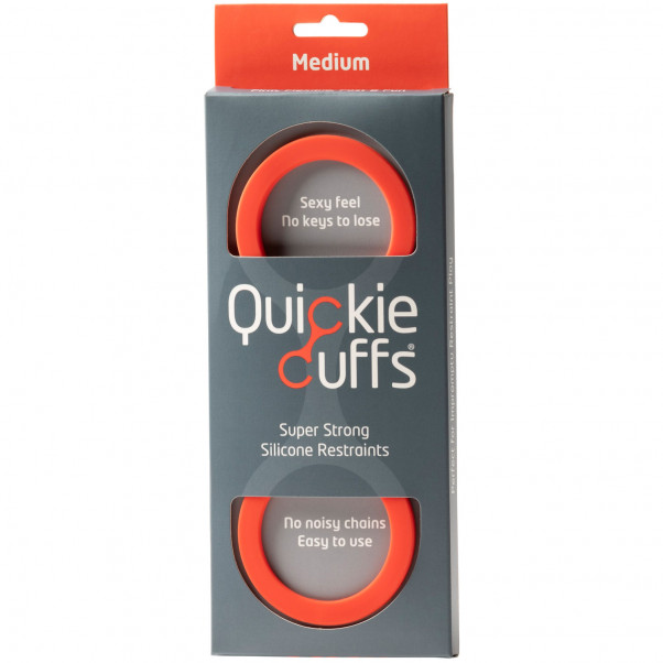 Quickie Cuffs Silicone Handcuffs Medium Red  2