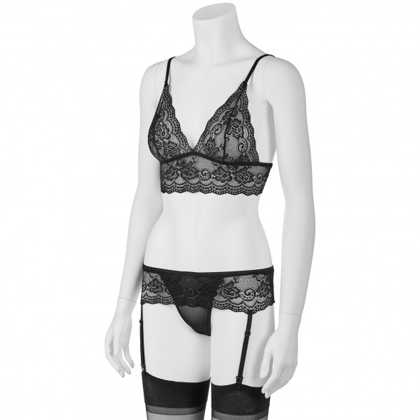 Nortie Runa Lace Bra and Suspenders Set  5