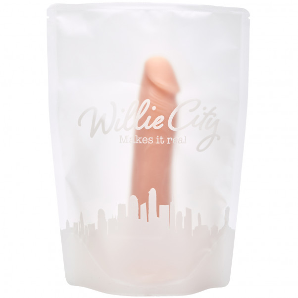 Willie City Luxe Realistisk Silikone Dildo med Sugekop 18 cm  100