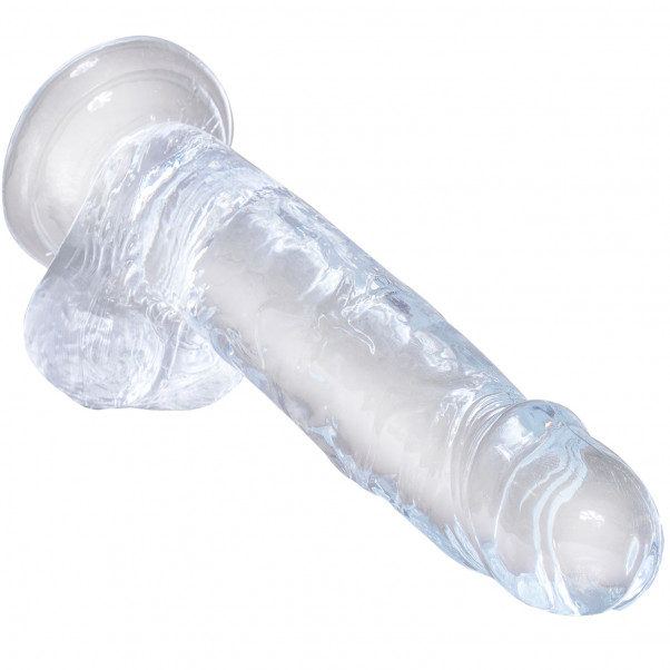 King Cock Clear Dildo med Kugler 19 cm  3