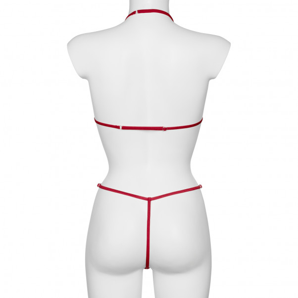 Nortie Friia Red Bra and Crotchless G-String Set 6