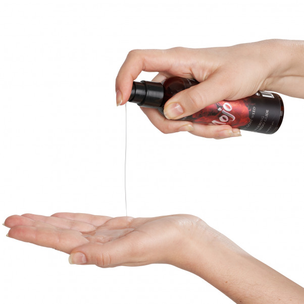 Intimate Earth Mojo Horny Goat Weed Libido Warming Lube 120 ml Product picture with hand 51