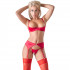 Cottelli Satin Half-Cup BH og Hofteholder Sæt Rød  1