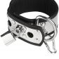 Rimba Ankle Cuffs in Leather and Metal with Padlock  2