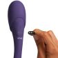 Vive Mirai Double Ended Vibrator with Pulse Wave & Air Wave Product picture with hand 50